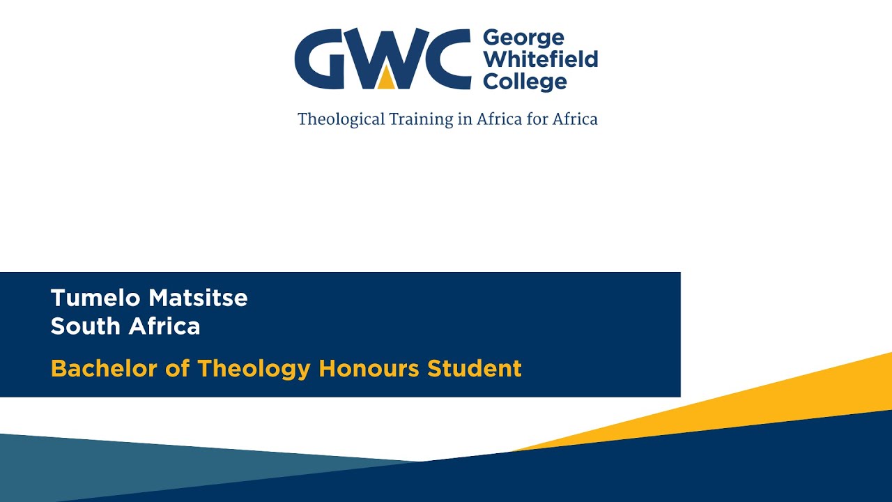 GWC Student Tumelo Matsitse - BThHons