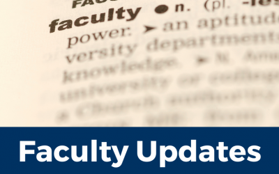 Faculty Updates