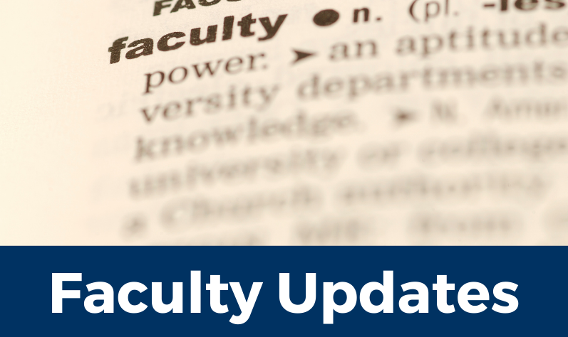 Faculty Updates